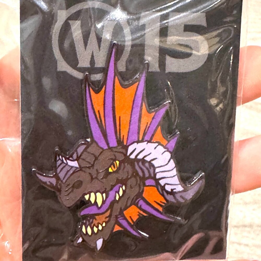 Blizzard World of Warcraft WOW 15 Yr Anniversary Onyxia Collectable Pin